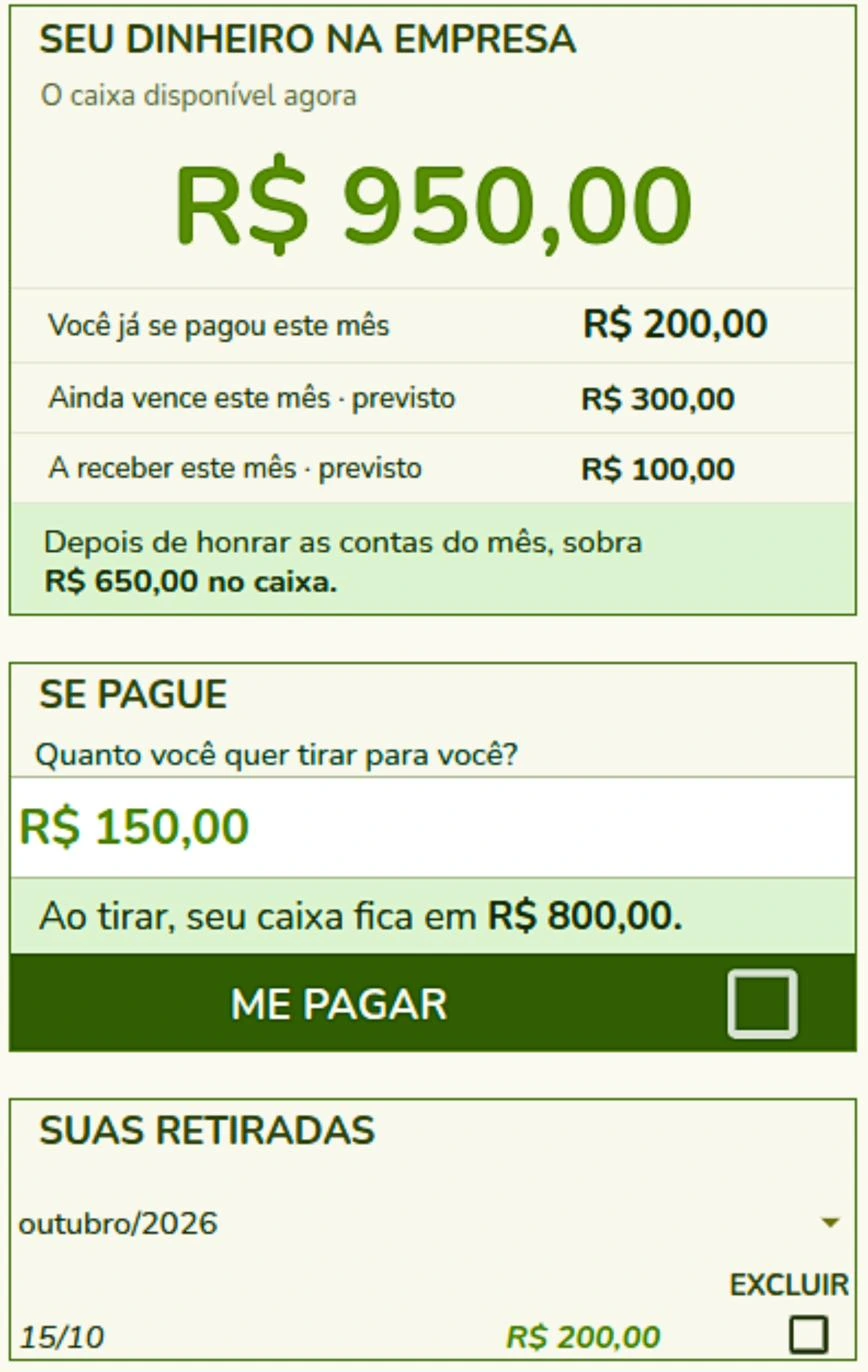 Aba Se pague da planilha.